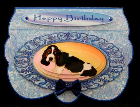 You're How Old? Basset - Scalloped Oval Ironwork Pyramid by Suzi Cooper