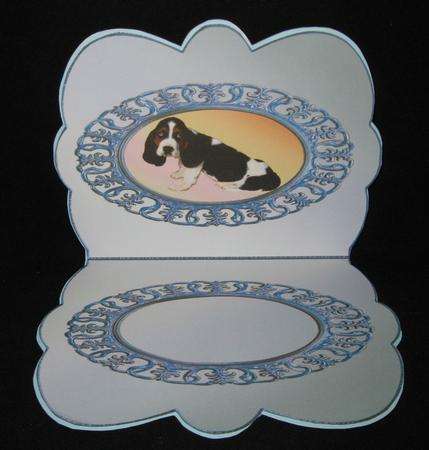 You're How Old? Basset - Scalloped Oval Ironwork Insert by Suzi Cooper