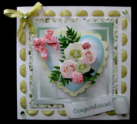 Hearts and Roses Wedding Card Kit by Suzi Cooper