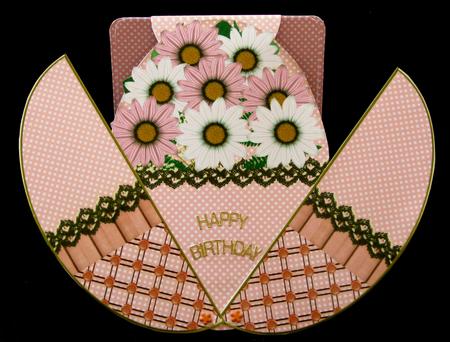 Pink Daisies 3D Fab Opening Egg Card Mini Kit by Suzi Cooper