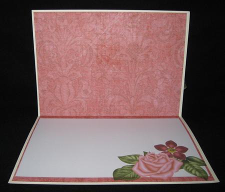 Red P Rose Red Fmk Fancy Square Kit Matching Folded Insert by Suzi Cooper
