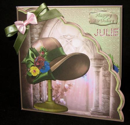 Pansy Hat - Shell Front Card Mini Kit by Suzi Cooper