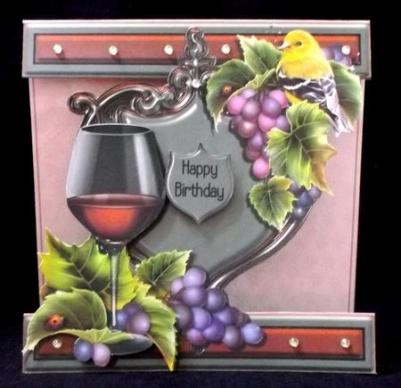 I Card Front Shield Card - Wine & Wildlife by Suzi Cooper