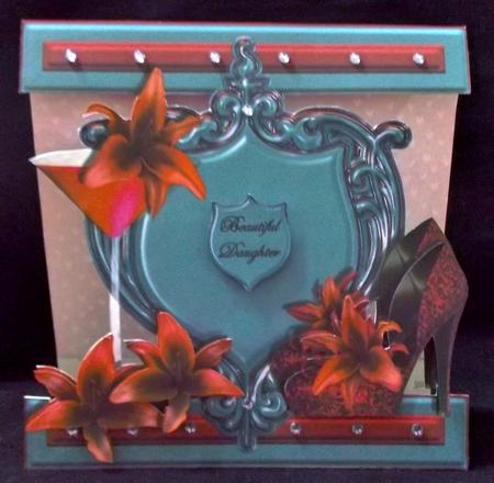 I Card Front Shield Card - Lush Lady Lilies by Suzi Cooper