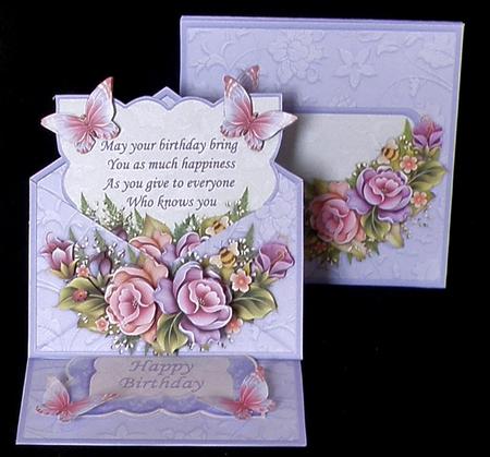 Floral Envelope Easel Kit Birthday or Mothers Day by Suzi Cooper