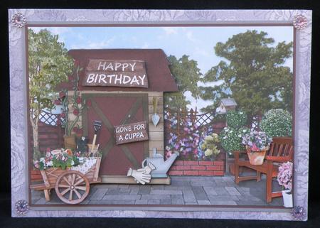 Gone for a Cuppa Gardening A4 by Suzi Cooper