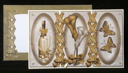 Tent Fold Mock Ribbon Wedding Day Card Kit by Suzi Cooper