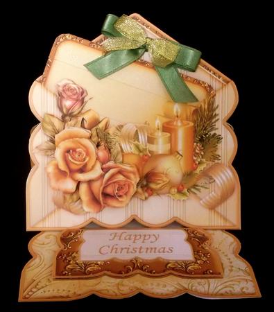 Christmas Florals Gold Envelope Easel Card Kit by Suzi Cooper