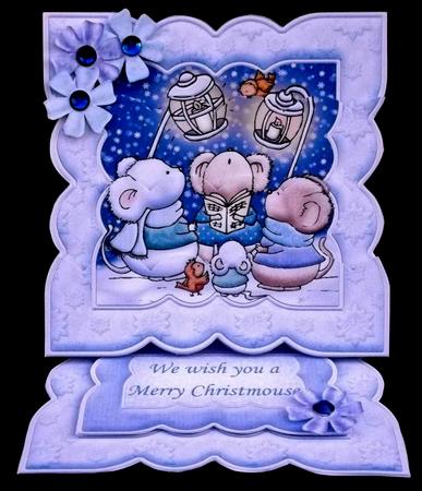 Christmas Merry Mice Easel Card Kit by Suzi Cooper