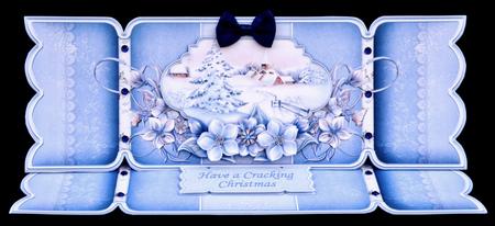 Large Dl Christmas Cracker Easel Card Kit Winter 1 by Suzi Cooper