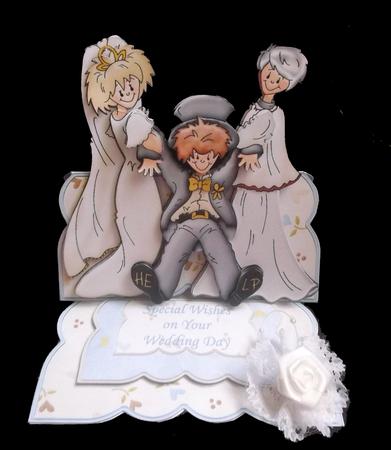 Wedding Bride & Groom Over the Edge Easel Card Kit by Suzi Cooper