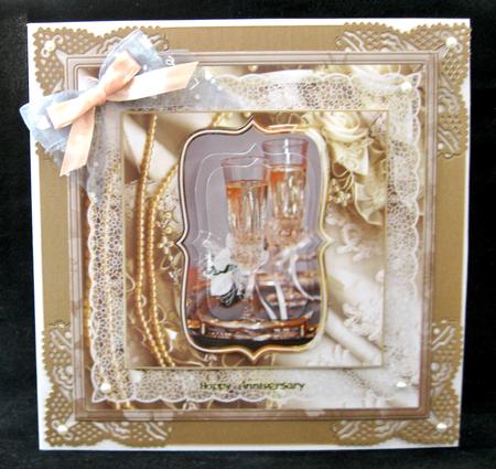 Anniversary Wishes 8x8 Card and Pyramid Mini Kit by Suzi Cooper