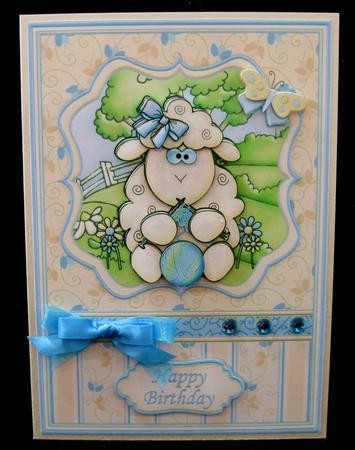 Another Year Older Knit Happens Topper & Decoupage by Suzi Cooper