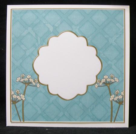Teal Lattice Time Flower 7in x 7in Square Insert Panel by Suzi Cooper