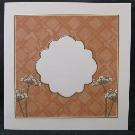 Borange Lattice Time Flower 8in X8in Square Insert Panel by Suzi Cooper