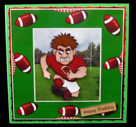 Rugby Special 3 Green Frame by Suzi Cooper