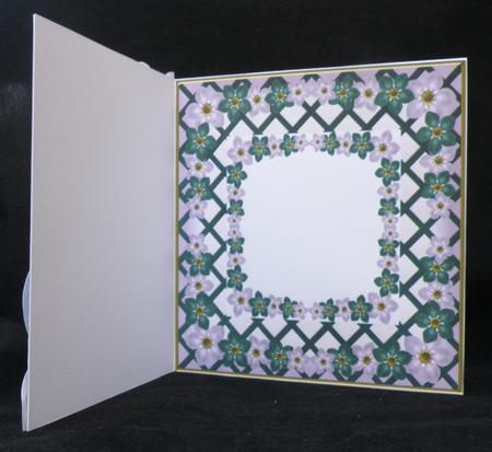 Peacock Lilac Fmk Centre 7in x 7in Square Insert Panel Sheet by Suzi Cooper
