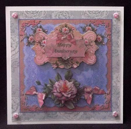 Peach Pink & Power Blue 6x6 by Suzi Cooper