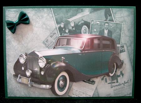 Vintage Art Deco Car (aqua) by Suzi Cooper