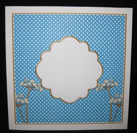 Teal Dotty Time Flower 7in x 7in Square Insert Panel by Suzi Cooper