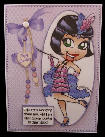 Frieda Flapper is Looking Good Quick Card by Suzi Cooper