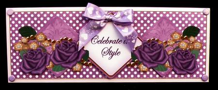 Purple Rose Celebrate in Style Exlarge Dl Diamond Topper by Suzi Cooper