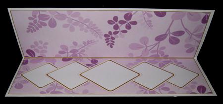 Lilac Oriental Fern Diamond Ex Large Dl Folded Insert by Suzi Cooper