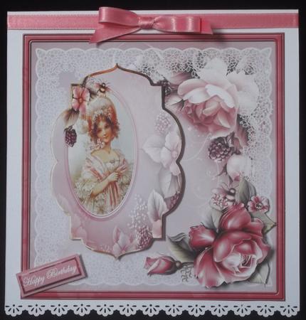 Lady in the Rose Bonnet 8x8 Card Mini Kit by Suzi Cooper