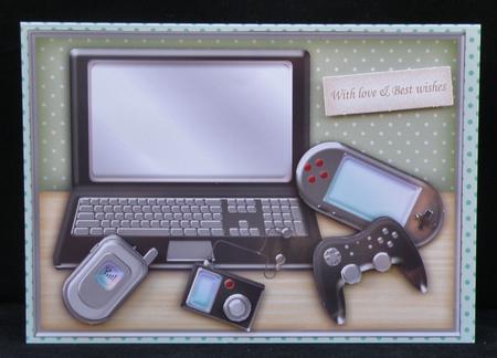 Computer Games & Gadgets Topper and Decoupage by Suzi Cooper