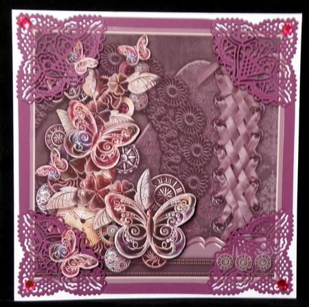 Girly Steampunk 8in x 8in Decoupage by Suzi Cooper