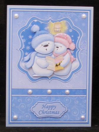 Singing Snowmen Christmas Topper & Decoupage by Suzi Cooper