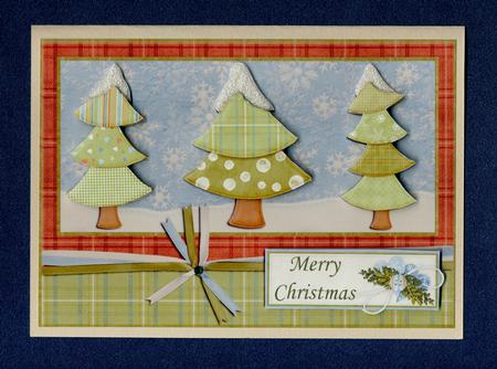 3 Contemporary Christmas Trees Decoupage by Suzi Cooper