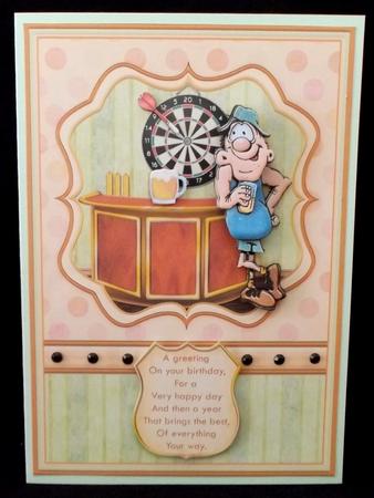 Beer at the Pub Card Topper & Decoupage by Suzi Cooper