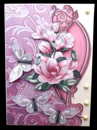Magnolia Blossoms and Butterflies Over the Edge by Suzi Cooper