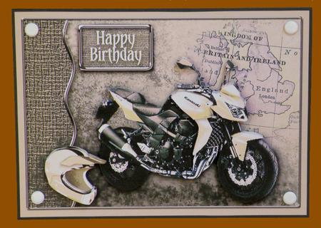 Cream Motorbike Decoupage by Suzi Cooper