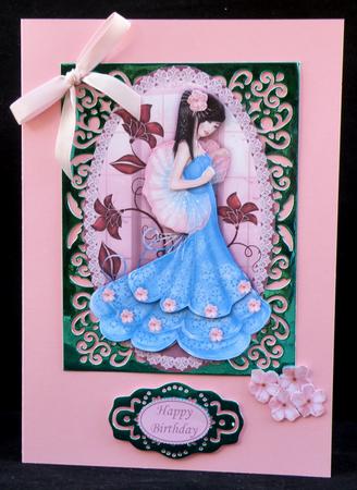 Oriental Lady Lotus Topper and Decoupage by Suzi Cooper