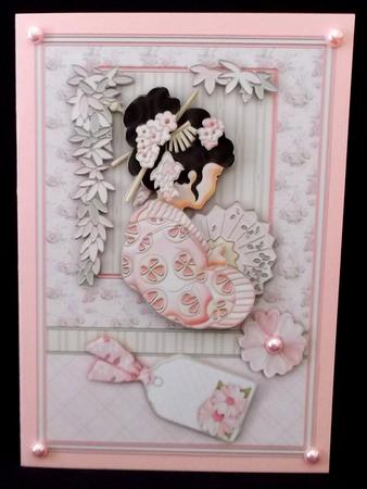 Oriental Lady in Pink Topper & Decoupage by Suzi Cooper