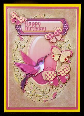 Hummingbird and Butterflies Decoupage by Suzi Cooper