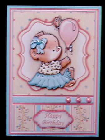 Bear, Balloon & Butterfly Topper & Decoupage by Suzi Cooper