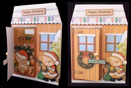 Snoozy Christmas Behind the Door Open & See by Suzi Cooper