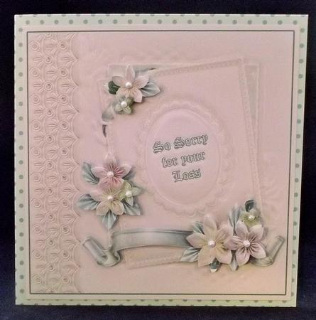 Porcelain So Sorry for Your Loss 8in x 8in Decoupage by Suzi Cooper