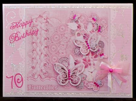 Pink Girly Steampunk 8in x 8in Decoupage by Suzi Cooper