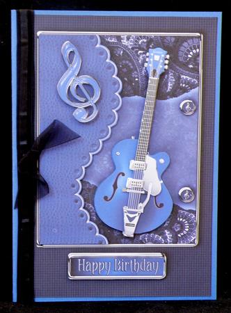 Blue Guitar Decoupage by Suzi Cooper