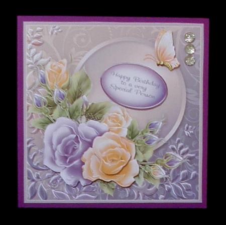 Gold Roses and Butterfly Decoupage by Suzi Cooper