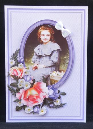 Girl with Daisies Quick Card by Suzi Cooper