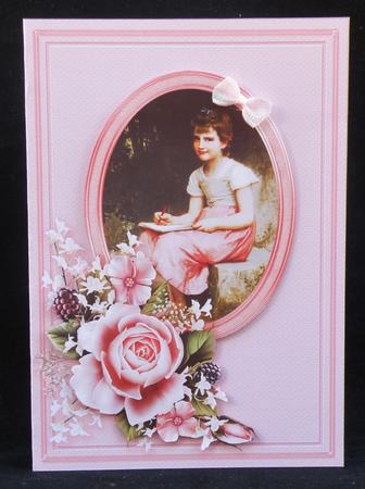 Girl Writing Quick Card by Suzi Cooper