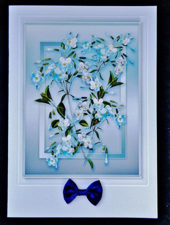 Blue and Lilac Flowers Quick Card by Suzi Cooper