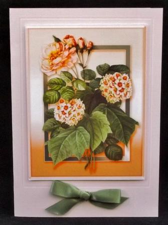 Peach Floral Bouquet Quick Card by Suzi Cooper