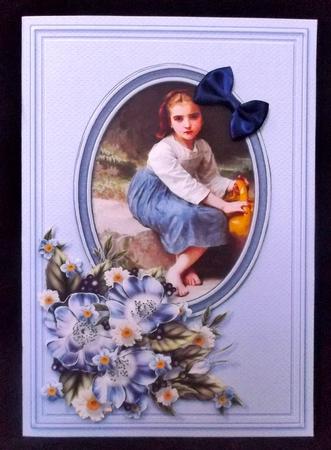 Girl with Pitcher Quick Card by Suzi Cooper
