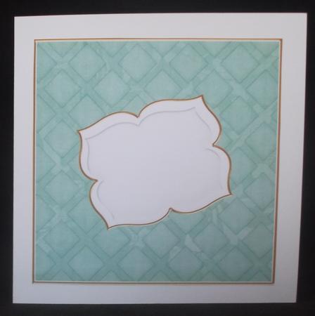 Mid Green Aged Lattice 7in x 7in Square Insert Panel by Suzi Cooper